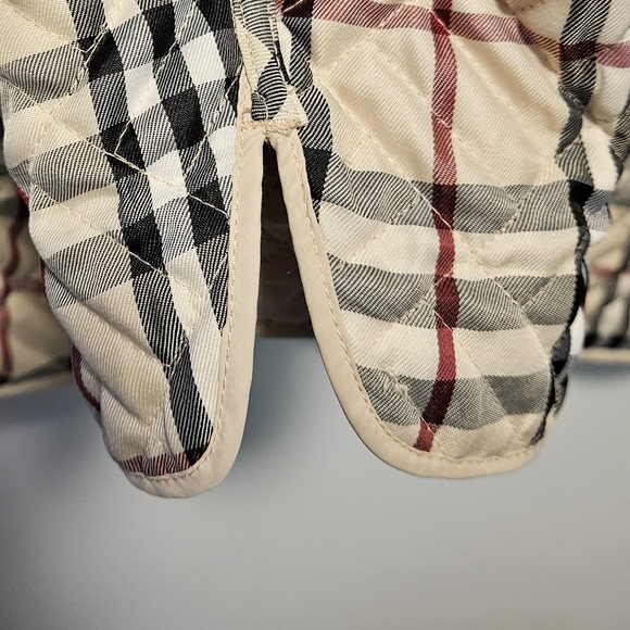 MOFFI REVERSIBLE quilted spring jacket cream and classic London plaid size 10 - Picture 6 of 12